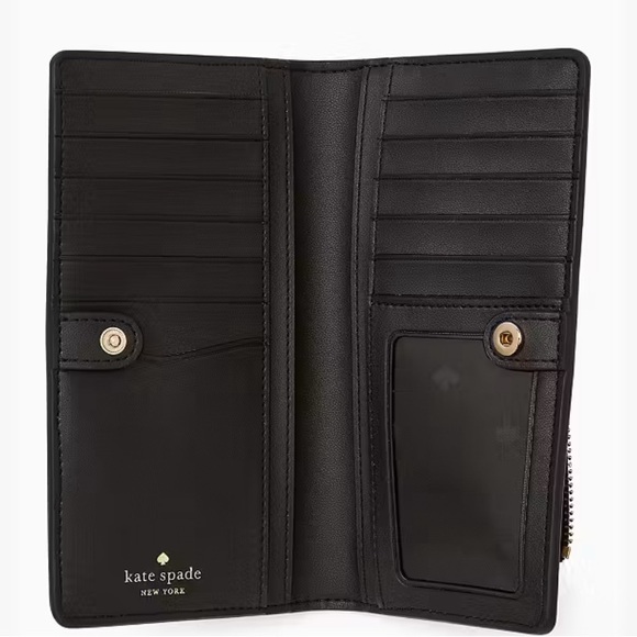 🩷♠️KATE SPADE🩷♠️ Staci Large Glimmer Dot Slim Bifold Wallet/EUC - Picture 3 of 7